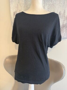 Michael Stars Women's Black Short-Sleeve Knit Top